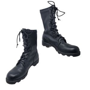 Vintage Us Military Ro-Search Black Leather Combat‎ Boots 8 Soldier USA Warcore